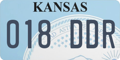 KS license plate 018DDR