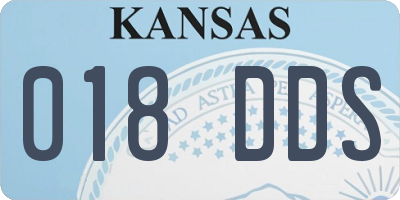 KS license plate 018DDS