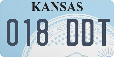 KS license plate 018DDT