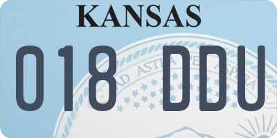 KS license plate 018DDU