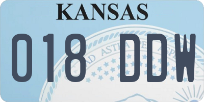 KS license plate 018DDW