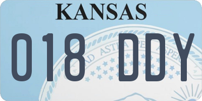 KS license plate 018DDY