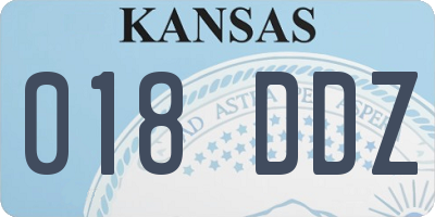 KS license plate 018DDZ