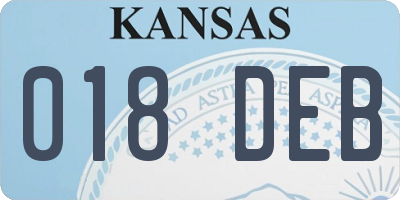 KS license plate 018DEB