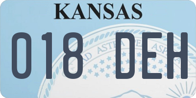 KS license plate 018DEH