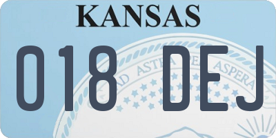 KS license plate 018DEJ