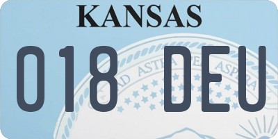 KS license plate 018DEU