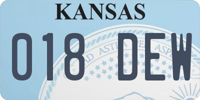 KS license plate 018DEW