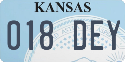 KS license plate 018DEY