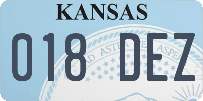 KS license plate 018DEZ
