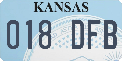 KS license plate 018DFB