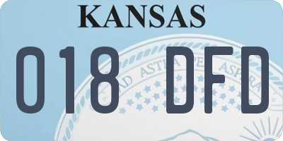 KS license plate 018DFD