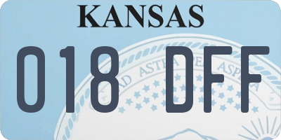 KS license plate 018DFF