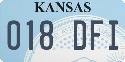 KS license plate 018DFI