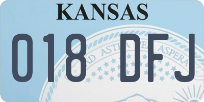 KS license plate 018DFJ
