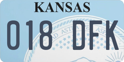 KS license plate 018DFK