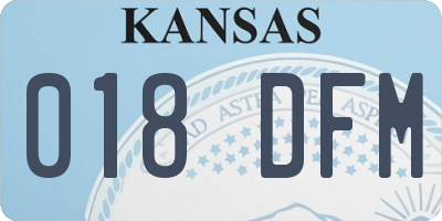 KS license plate 018DFM