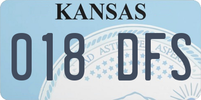 KS license plate 018DFS