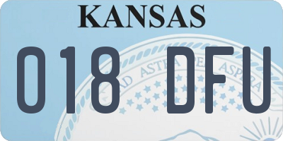 KS license plate 018DFU