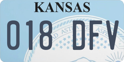 KS license plate 018DFV