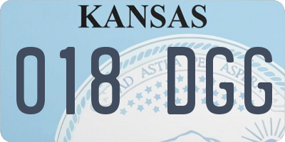 KS license plate 018DGG