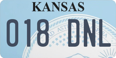 KS license plate 018DNL