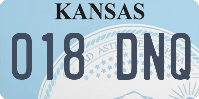 KS license plate 018DNQ