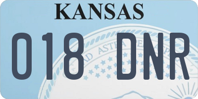 KS license plate 018DNR