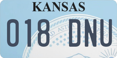 KS license plate 018DNU