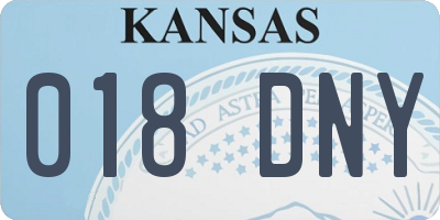 KS license plate 018DNY
