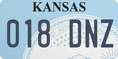 KS license plate 018DNZ