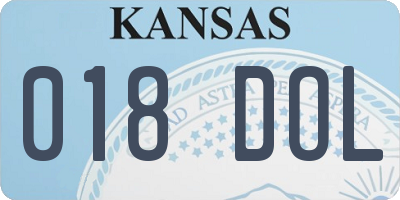 KS license plate 018DOL