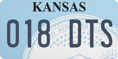 KS license plate 018DTS