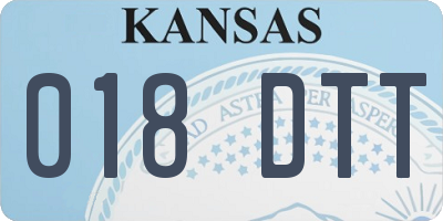 KS license plate 018DTT