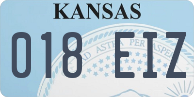 KS license plate 018EIZ