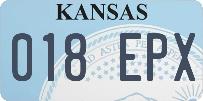 KS license plate 018EPX