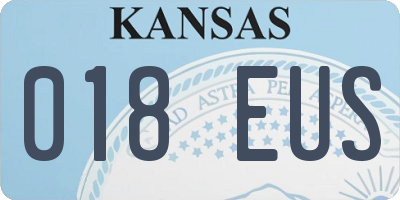 KS license plate 018EUS