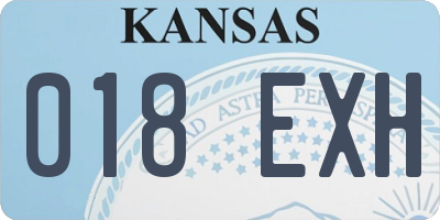 KS license plate 018EXH