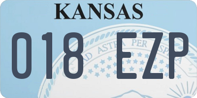 KS license plate 018EZP