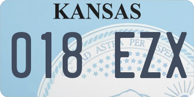 KS license plate 018EZX