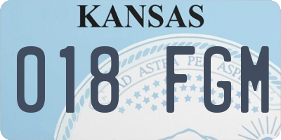 KS license plate 018FGM