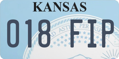 KS license plate 018FIP