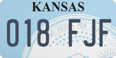 KS license plate 018FJF