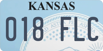 KS license plate 018FLC