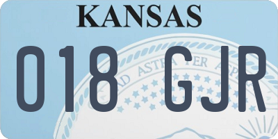 KS license plate 018GJR