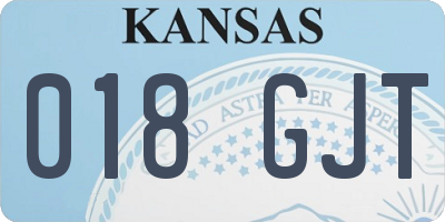 KS license plate 018GJT