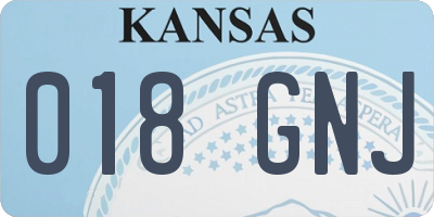KS license plate 018GNJ
