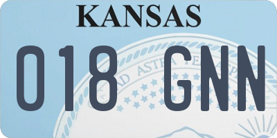 KS license plate 018GNN