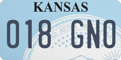KS license plate 018GNO