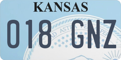 KS license plate 018GNZ